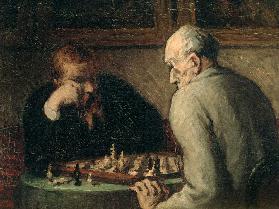 H.Daumier, Schachspieler