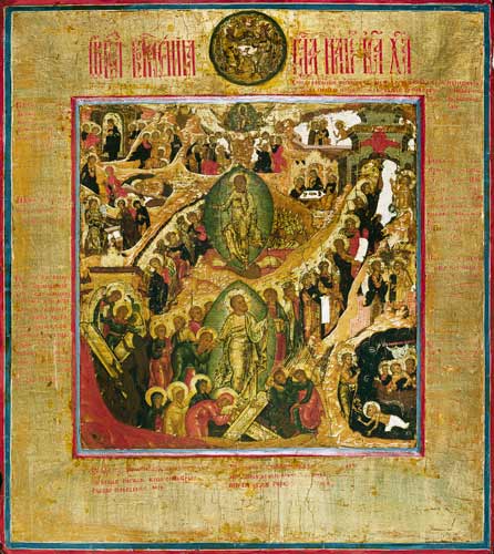 Höllenfahrt und Auferstehung Christi. from Ikone (russisch)