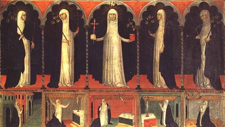 St. Catherine and four Dominican Saints from Scuola pittorica italiana