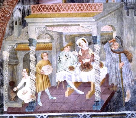 St. James Entering a House during a Meal, from the Story of St. James from Scuola pittorica italiana
