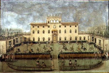 Joust at the Imperial Villa of Poggio a Caiano from Scuola pittorica italiana