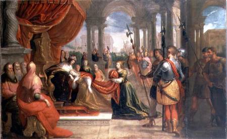 King Ahasuerus and Queen Esther from Scuola pittorica italiana