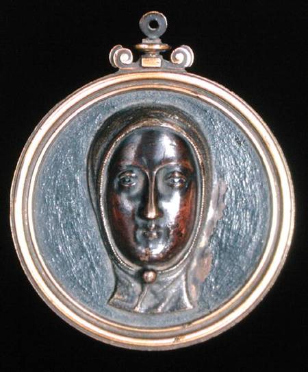 Plaque with the head of a woman from Scuola pittorica italiana
