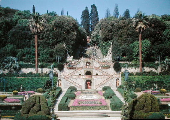 Steps in the garden of the Villa Garzoni (photograph) from Italian School, (17th century)