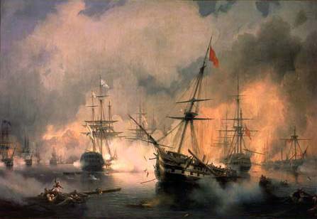 The Battle of Navarino, 20th October 1827 from Iwan Konstantinowitsch Aiwasowski