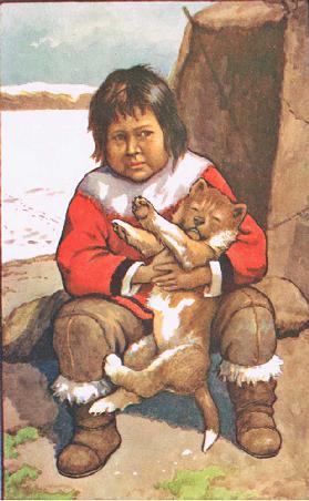 Eskimokind, aus MacMillan-Schulplakaten, um 1950-60