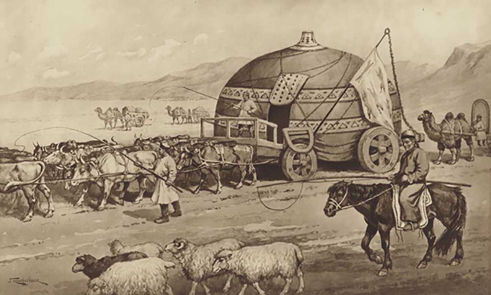 Hutwagen der Mongolen from J. Macfarlane