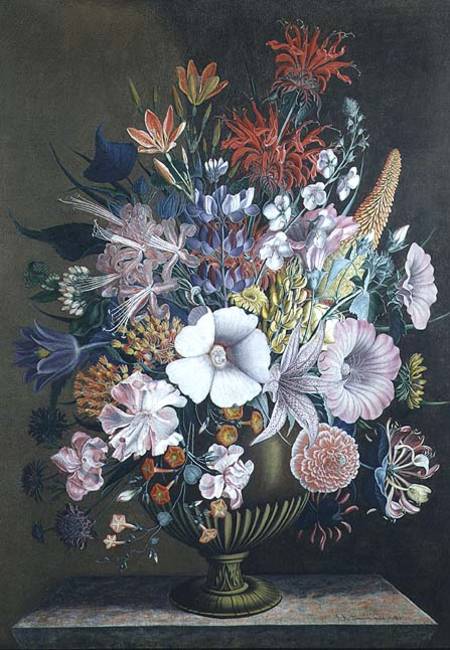 Still life with flowers (one of a pair) from J.A. Simson