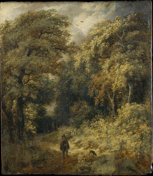 Waldweg mit Spaziergängern from Jacob Isaacksz. van Ruisdael