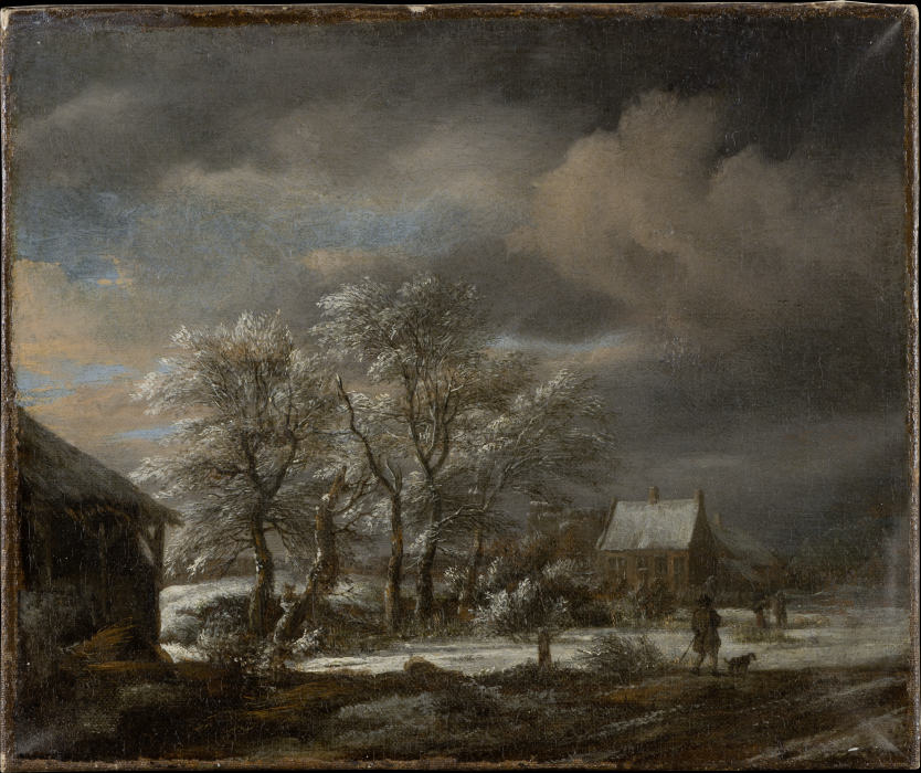 Winterlandschaft mit beschneiter Baumgruppe from Jacob Isaacksz. van Ruisdael