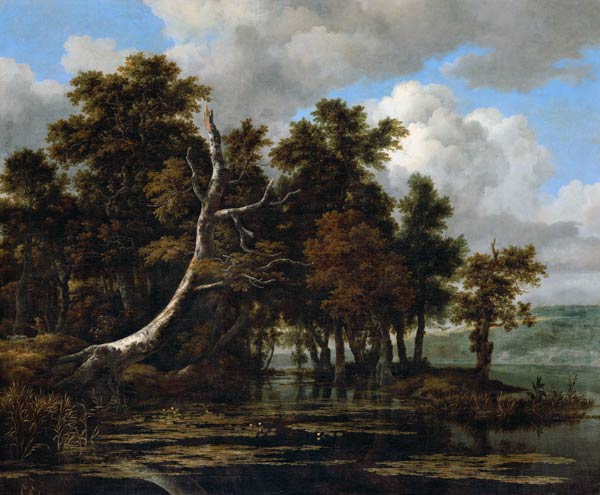 Oaks at a lake with Water Lilies from Jacob Isaacksz van Ruisdael