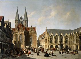 Altstadtmarkt in Braunschweig from Jacques François Carabain