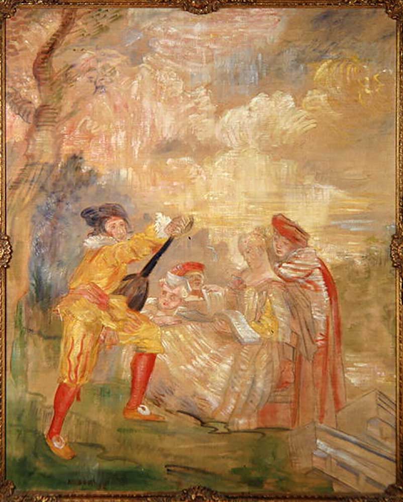 Die Musikstunde nach Watteau, 1882 from James Ensor