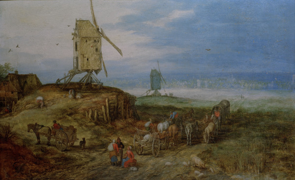 J.Brueghel t.E. / Landscape with Mills from Jan Brueghel d. J.