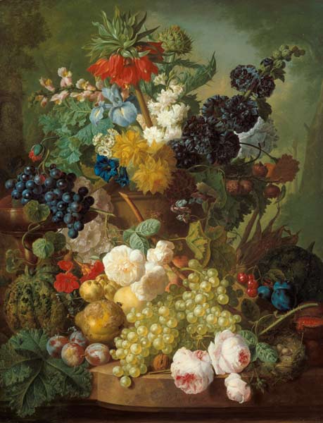 Stillleben mit Früchten und Blumen from Jan van Os
