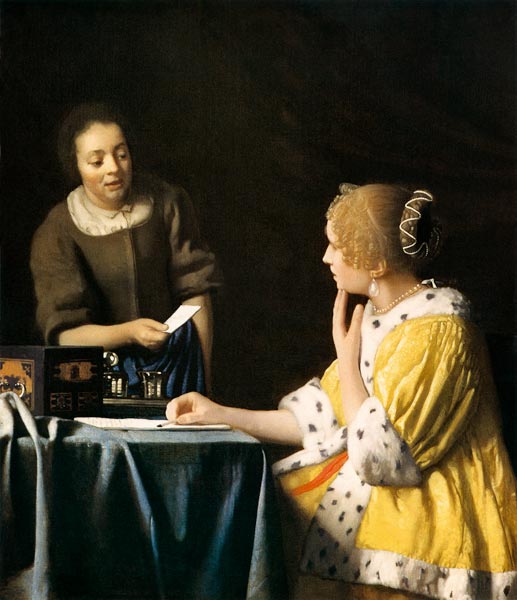 Mätresse und ein Dienstmädchen from Jan Vermeer van Delft