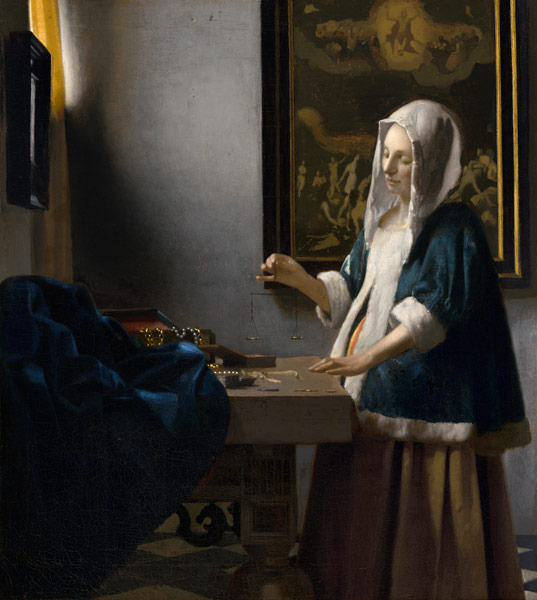 Die Perlenwägerin from Jan Vermeer van Delft
