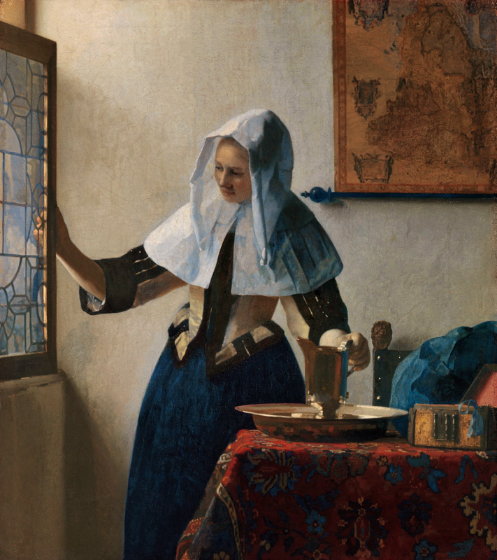 Junge Frau mit einem Wasserkrug from Jan Vermeer van Delft
