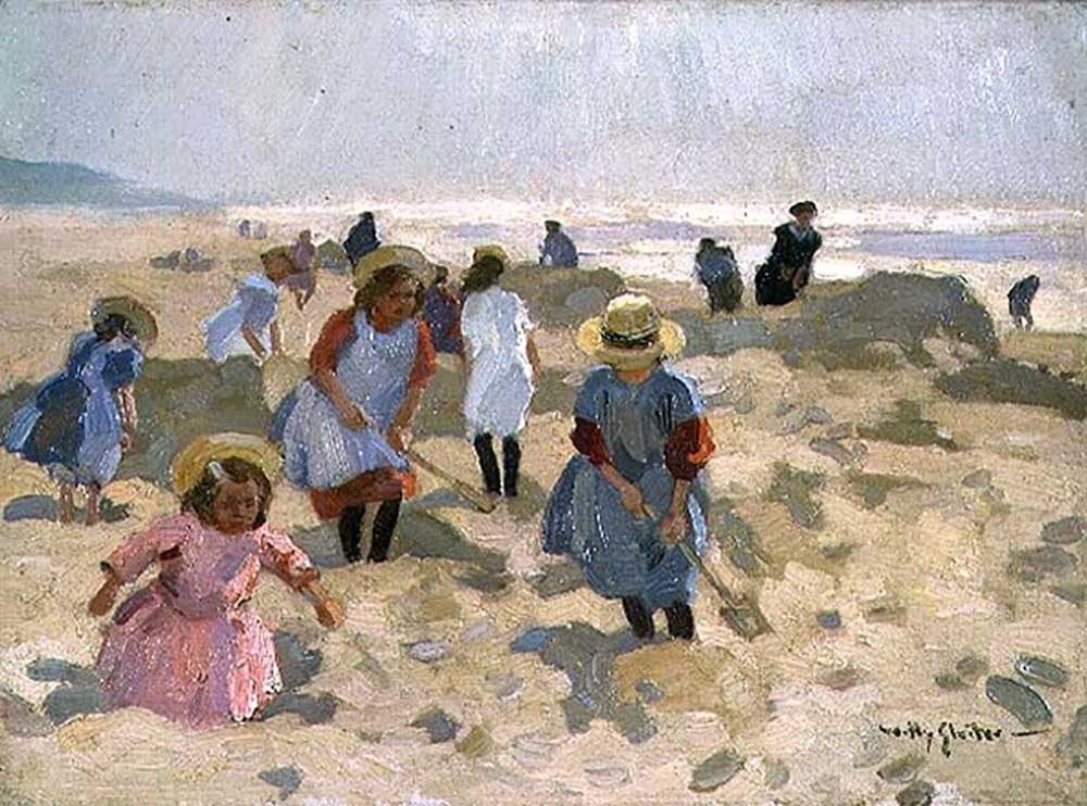Kinder spielen am Strand from Jan Willem Sluiter