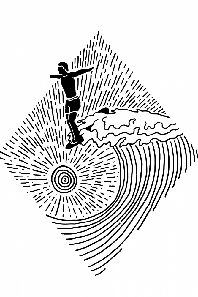 Surfer-Linienzeichnung from jay stanley
