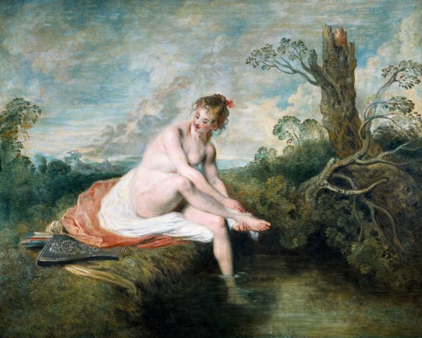 Das Bad der Diana. from Jean-Antoine Watteau