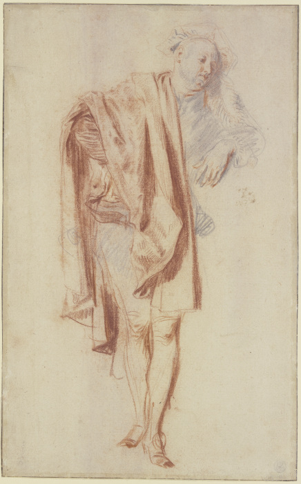 Stehende männliche Figur (Bildnis des Nicolas Vleughels) from Jean-Antoine Watteau