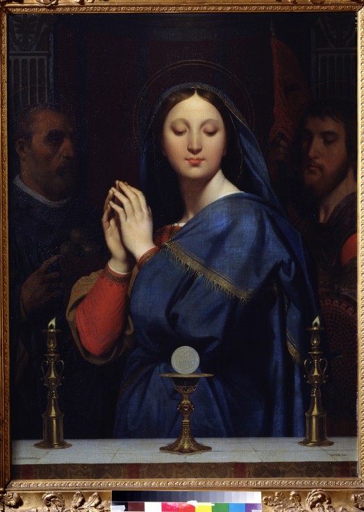 Virgin before the Host from Jean Auguste Dominique Ingres