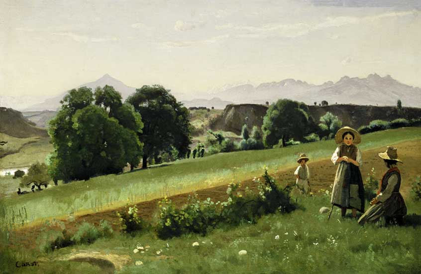 Landschaft in Haute Savoie (Mornex) from Jean-Babtiste-Camille Corot