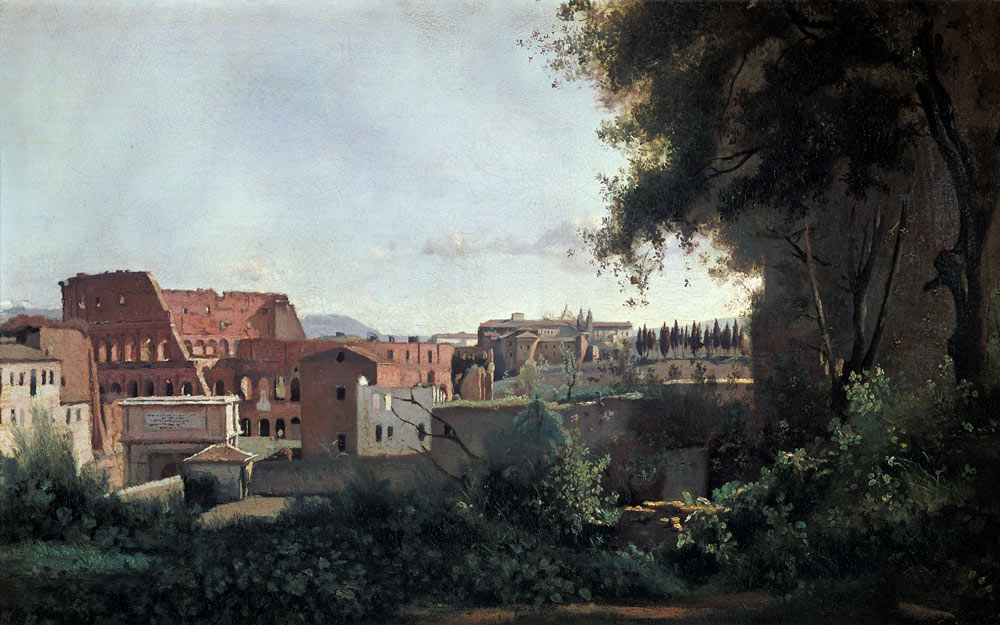 Colosseum from Farnesian Gardens / 1826 from Jean-Babtiste-Camille Corot