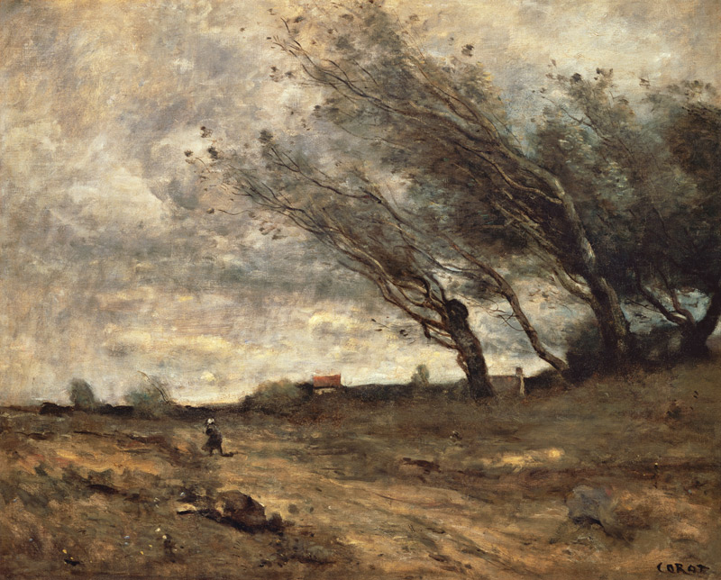 Der Windstoss (Coup de vent) from Jean-Babtiste-Camille Corot