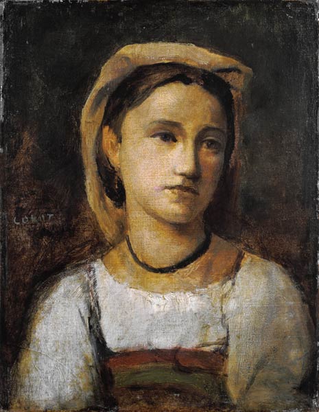 Bildnis eines italienischen Mädchens. from Jean-Babtiste-Camille Corot