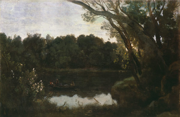 Der Teich von Ville d'Avray am Abend from Jean-Babtiste-Camille Corot