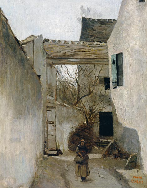 Ecouen, Corner of the Village from Jean-Babtiste-Camille Corot