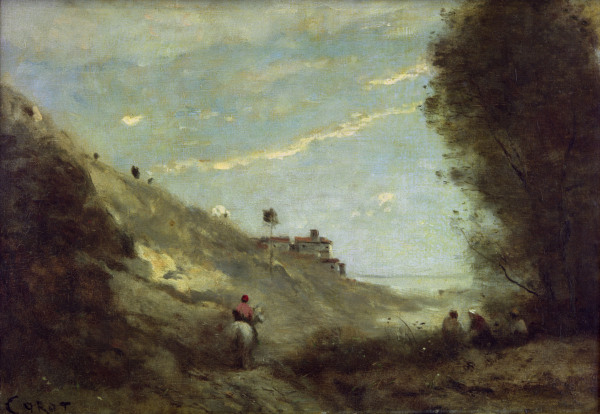 Kleines Tal mit Reiter from Jean-Babtiste-Camille Corot