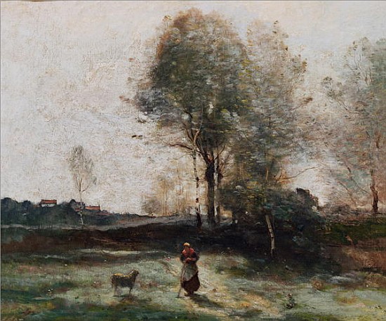 Landscape or, Morning in the Field from Jean-Babtiste-Camille Corot