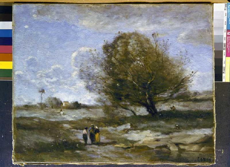 Landschaft in der Picardie from Jean-Babtiste-Camille Corot