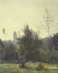 Das Schloss Pierrefonds from Jean-Babtiste-Camille Corot