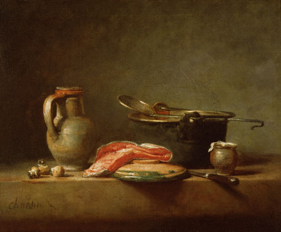 Copper Cauldron with a Pitcher and a Slice of Salmon from Jean-Baptiste Siméon Chardin