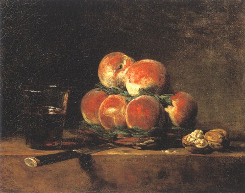 Platte mit Pfirsichen und Walnüssen from Jean-Baptiste Siméon Chardin