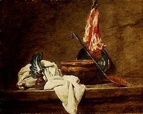 Stillleben mit irdener Schüssel from Jean-Baptiste Siméon Chardin