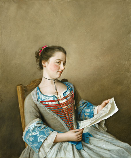 Bildnis der Mlle Lavergne, der Nichte des Künstlers from Jean-Étienne Liotard