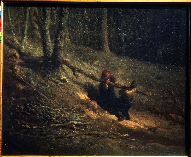 Peasant-Girls with Brushwood (Les Charbonnieres) from Jean-François Millet