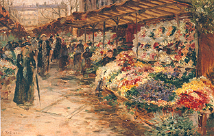 Blumenmarkt from Jean François Raffaelli
