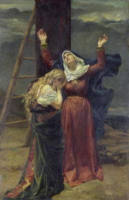 The Virgin at the Foot of the Cross (oil on canvas) from Jean Joseph Weerts
