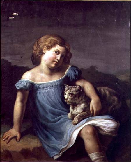 Portrait of Louise Vernet as a Child from Jean Louis Théodore Géricault