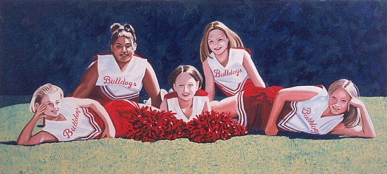 Junior High School Cheerleaders on the Grass, 2003 (oil on canvas)  from Joe Heaps  Nelson
