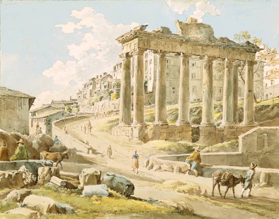 Das Forum Romanum beim Saturntempel from Johann Georg von Dillis