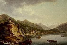 Brienz mit dem Brienzer See from Johann Ludwig Aberli
