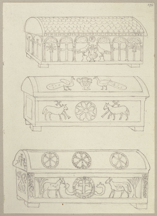 Drei Sarkophage in Sant’Apollinare in Classe from Johann Ramboux