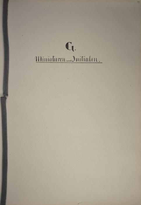 Klebebände, Band 2, Seite 97, G. Miniaturen und Initialen from Johann Ramboux